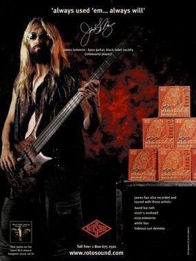 James Lomenzo of Black Label Society - ROTOSOUND - 2004 Print Ad